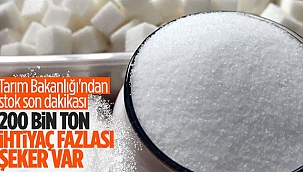 Bakanlıktan şeker açıklaması!