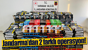 Karaman'da jandarmadan 2 farklı operasyon