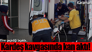 Karaman'daki kardeş kavgasında kan aktı