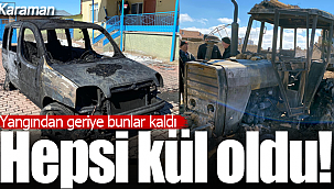 Traktör, otomobil motosiklet ve dahası ,hepsi kül oldu