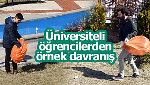 Üniversiteli öğrencilerden örnek davranış