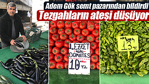 Adem Gök pazardan bildirdi tezgahların ateşi düşüyor