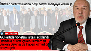 AK Parti'de yeni yönetim listesi açıklandı