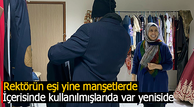 Rektörün eşi yine manşetlerde