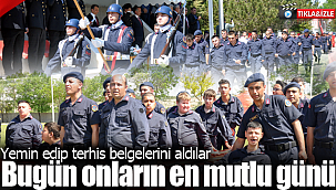 27 asker yemin edip terhis belgesini aldı