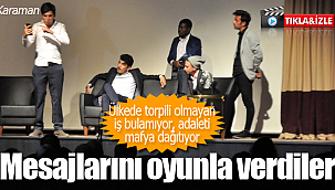 KMÜ'de mesajlar sahneden verildi