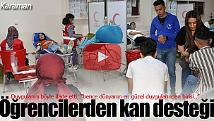 Öğrencilerden kan desteği