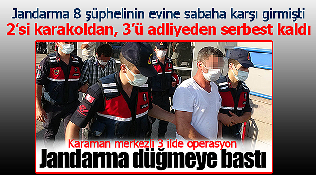 Jandarmanın uyuşturucu operasyonuna 3 tutuklama