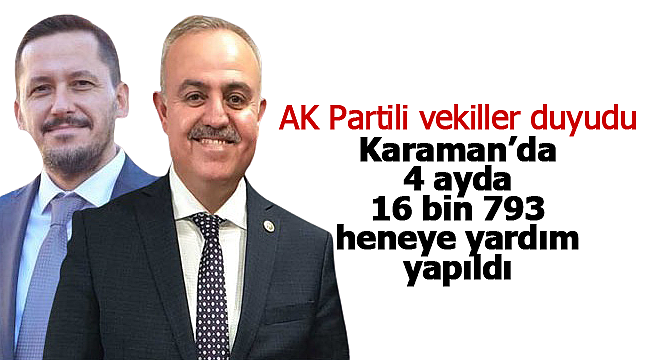 Karaman'da 16 bin 793 kişiye yardım