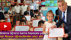 Vali Akkoyun öğrencilerden söz aldı