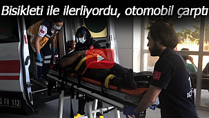 Bisikletliye otomobil çarptı 1 yaralı