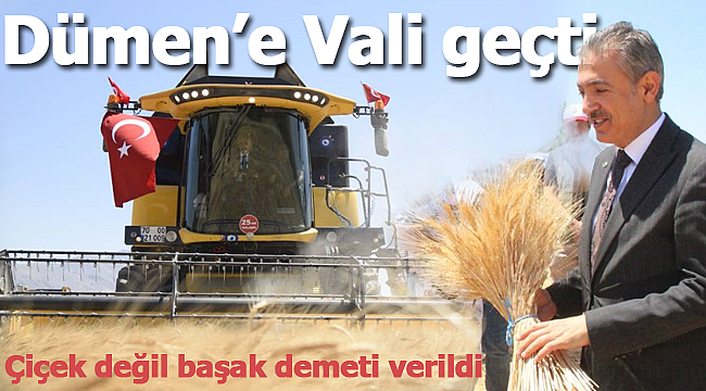 Hasat töreninde dümene vali geçti