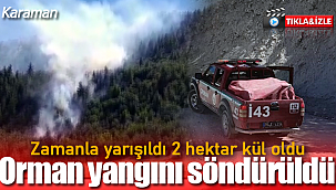 Karaman'daki orman yangını söndürüldü