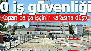 Mikserden kopan parça işçinin kafasına düştü