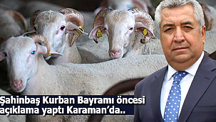 Yusuf Şahinbaş'tan Kurban bayramı öncesi açıklama