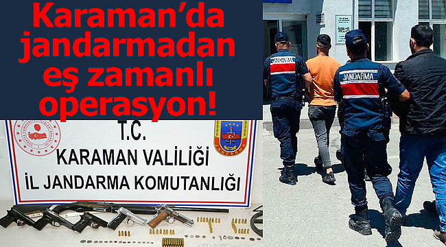 Jandarmadan eş zamanlı operasyon