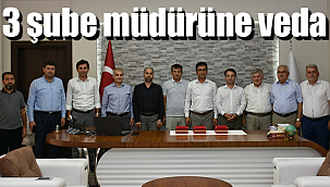 Karaman'da 3 şube müdürüne veda