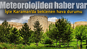 Karaman'da beklenen hava durumu