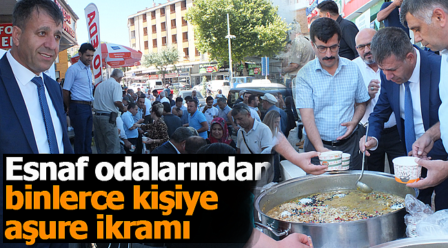 Karaman'da esnaf odalarından binlerce kişiye aşure ikramı