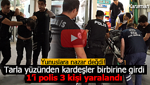 Kardeşlerin tarla kavgasında 1'i polis 3 kişi yaralandı