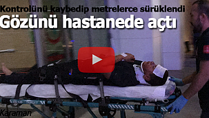 Motosikleti ile sürüklenen genç yaralandı