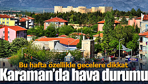 Karaman'da hava durumu 05.09.2022