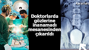 Mesaneden dev taş çıkarıldı