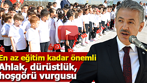 Vali'den ahlak, saygı ve dürüstlük vurgusu