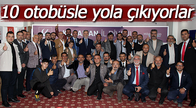 Karaman'dan 10 otobüsle yola çıkıyorlar