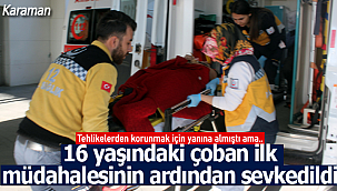 Yaralı çoban ilk müdahalenin ardından sevk edildi