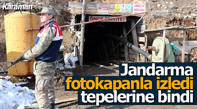 Jandarma fotokapanla izledi tepelerine bindi