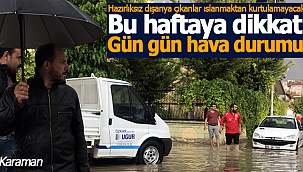 Yeni haftaya dikkat yağış geliyor