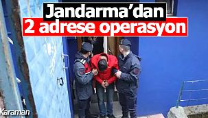 Jandarmadan 2 adrese operasyon