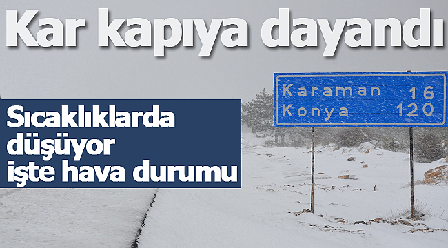 Karaman'da kar uyarısı