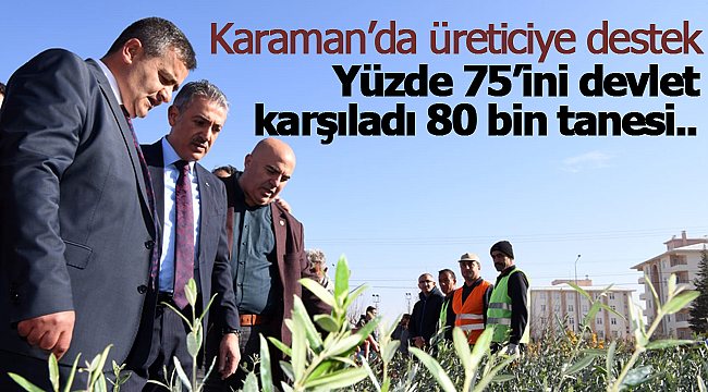 Karaman'da üreticiye devletten destek