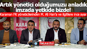 Karaman FK yöneticilerinden onursal başkan ve ilgililere ince ayar