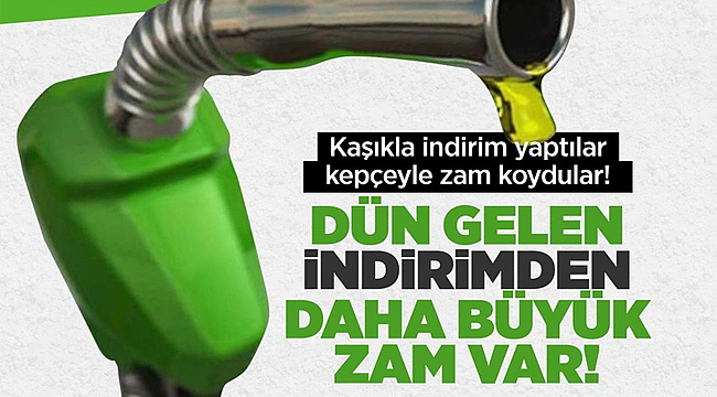 Kaşıkla indirim kepçeyle zam