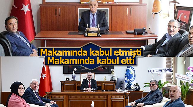 Makamında kabul etmişti makamında kabul etti