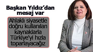 Başkan Yıldız Türkiye'yi hızla toparlayacağız