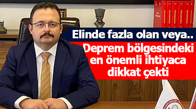 Bayraç'tan tıbbi malzeme yardımı çağrısı