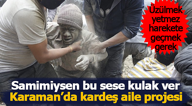 Karaman'da 'kardeş aile' projesi