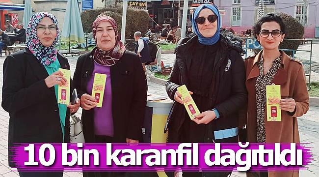 10 bin karanfil dağıttılar