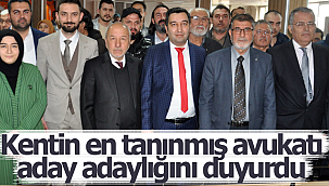 Kentin en tanınmış avukatı aday adayı oldu