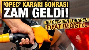 Akaryakıta zam geldi