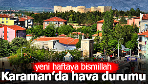 Karaman'da yeni haftanın hava durumu