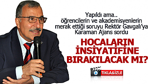 Rektör Gavgalı'dan inisiyatif açıklaması