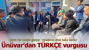 Ünüvar'dan Türkçe vurgusu