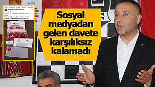 Ünüvar sosyal medyadan gelen davete karşılıksız kalamadı