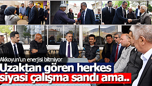 Uzaktan gören herkes siyasi çalışma sandı ama..