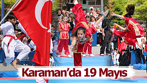 Karaman'da coşkulu 19 mayıs kutlaması